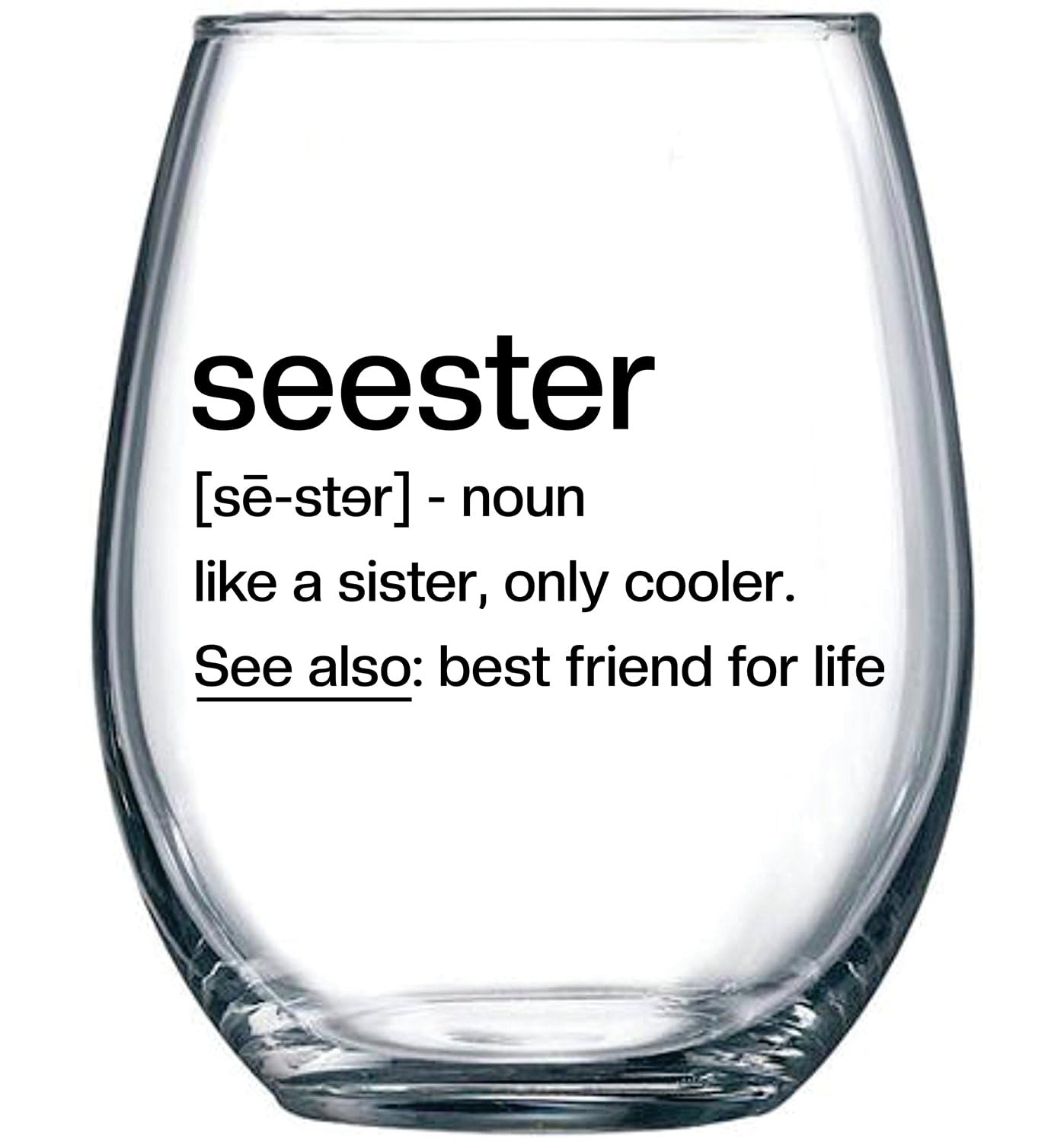 Sister Birthday Gifts Idea - Seester Definition Present for Her - Funny Best Friend Bestie from B... | Amazon (US)