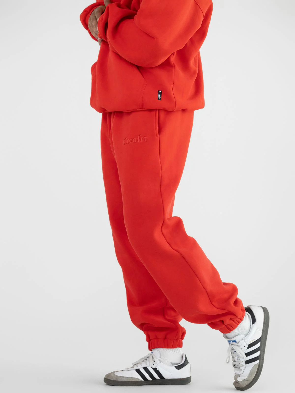 Comfrt Minimalist Sweatpants | Crimson | Red | Oversized | M | Medium | Comfrt
