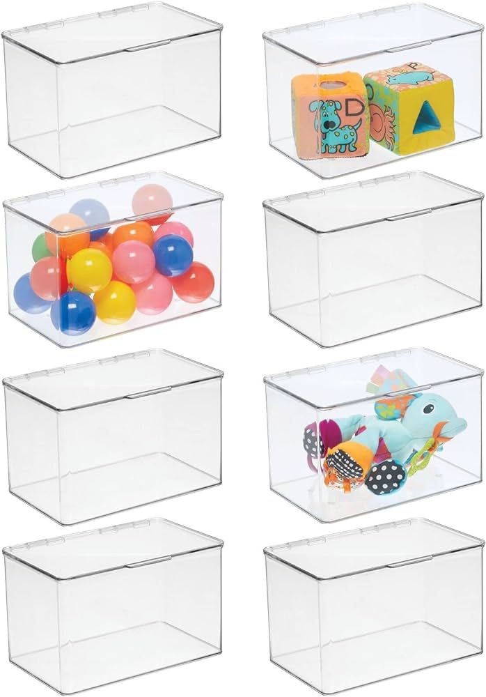 mDesign Toy Box – Storage Container Set for Nurseries and Bedrooms – Under Bed Storage Boxes ... | Amazon (US)