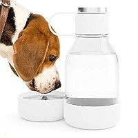 asobu Tritan Water Bottle with Dog Bowl Attached 50 Ounces (White) | Amazon (US)