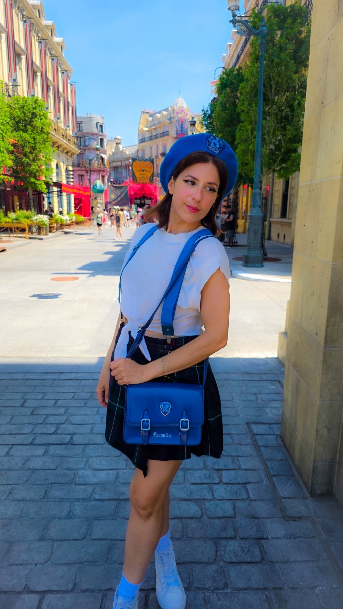 Ravenclaw look for the Wizarding World at Epic Universe

Beret and suspenders both from the universal store and available online and at the park