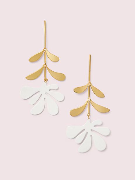 Kate Spade Botanical Garden Linear Earrings, White | Kate Spade (US)