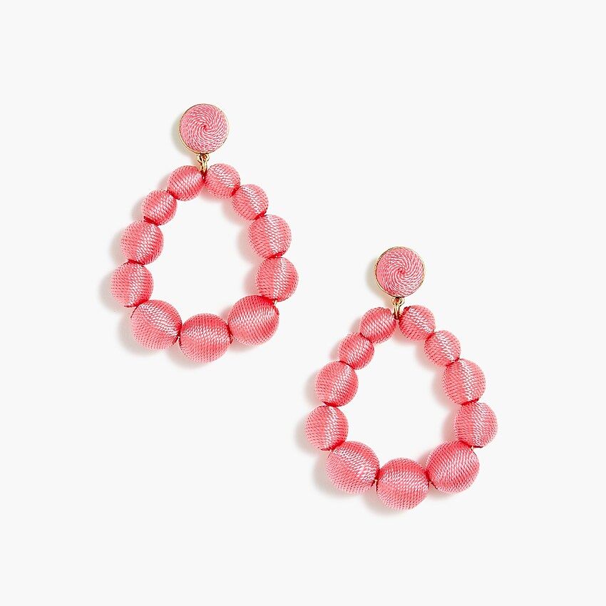 Round thread-wrapped statement earrings | J.Crew Factory