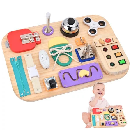 Potatomato Montessori Busy Board - Wooden Sensory Toys for Toddlers -Activity Board Toys for Fine Motor Skills - Educational Fidget Toys for Boy & Girl | Walmart (US)