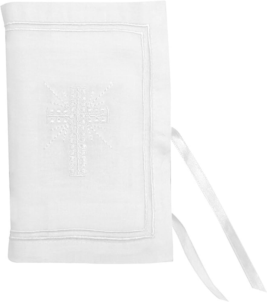 Stephan Baby Keepsake Bible with Embroidered Cover and Ribbon-Tie Closure, White | Amazon (US)