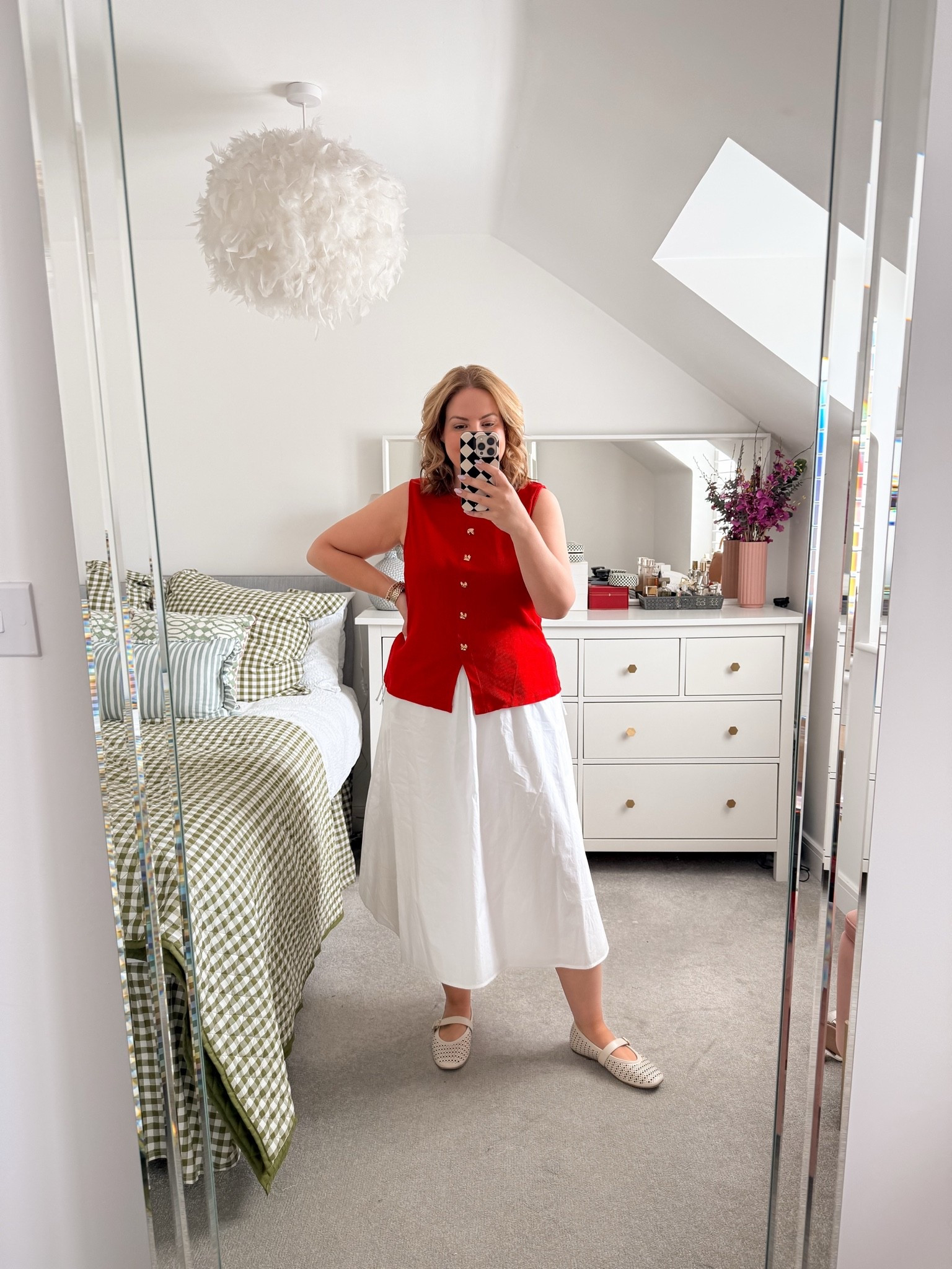 White midi skirt outfit, midsize summer outfit

#LTKuk #LTKmidsize #LTKsummer