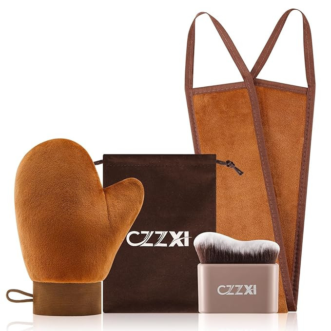 CZZXI Tanning Mitt, Body Brush & Back Tanner Applicator Kit – Self-Tan Applicator for Body, Fac... | Amazon (US)