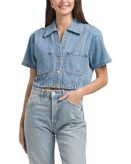 Denim Cropped Shirt | TJ Maxx