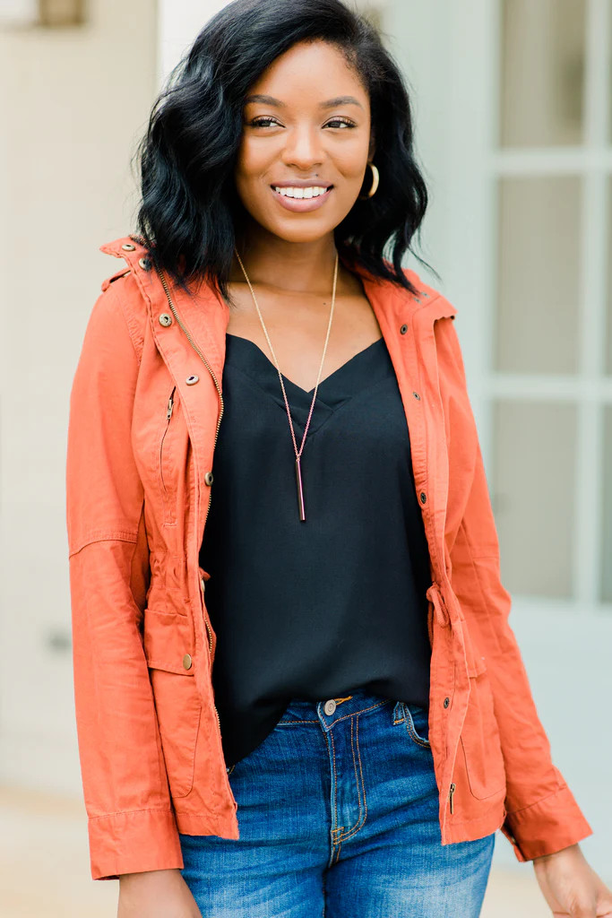 Fight For Love Rust Utility Jacket | The Mint Julep Boutique