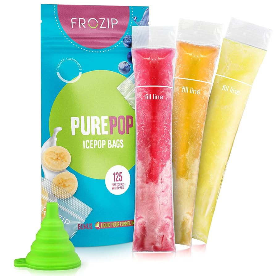 125 Disposable Ice Popsicle Mold Bags| BPA Free Freezer Tubes With Zip Seals | For Healthy Snacks... | Amazon (US)