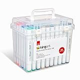 KINGART PRO Double-Ended Alcohol Ink Art Markers, 60 COLORS, Fine Point & Chisel Tips, Permanent ... | Amazon (US)