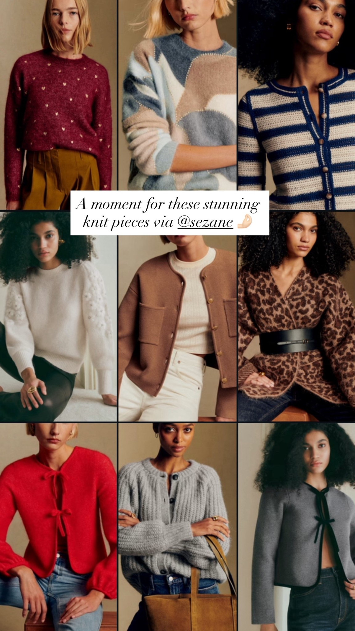 Rounding up my favorite Sézane knit pieces! These styles are so cute and perfect to give as a holiday gift! 

#LTKGiftGuide #LTKSeasonal #LTKHoliday