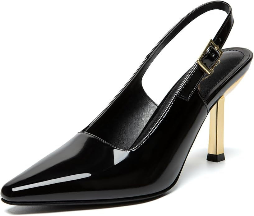 Athlefit Women's High Stiletto Slingback Heels Elegant Closed Square Toe Dress Pumps Shoes for Br... | Amazon (US)