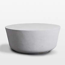 Ella Light Grey 36" Outdoor Coffee Table + Reviews | Crate & Barrel | Crate & Barrel