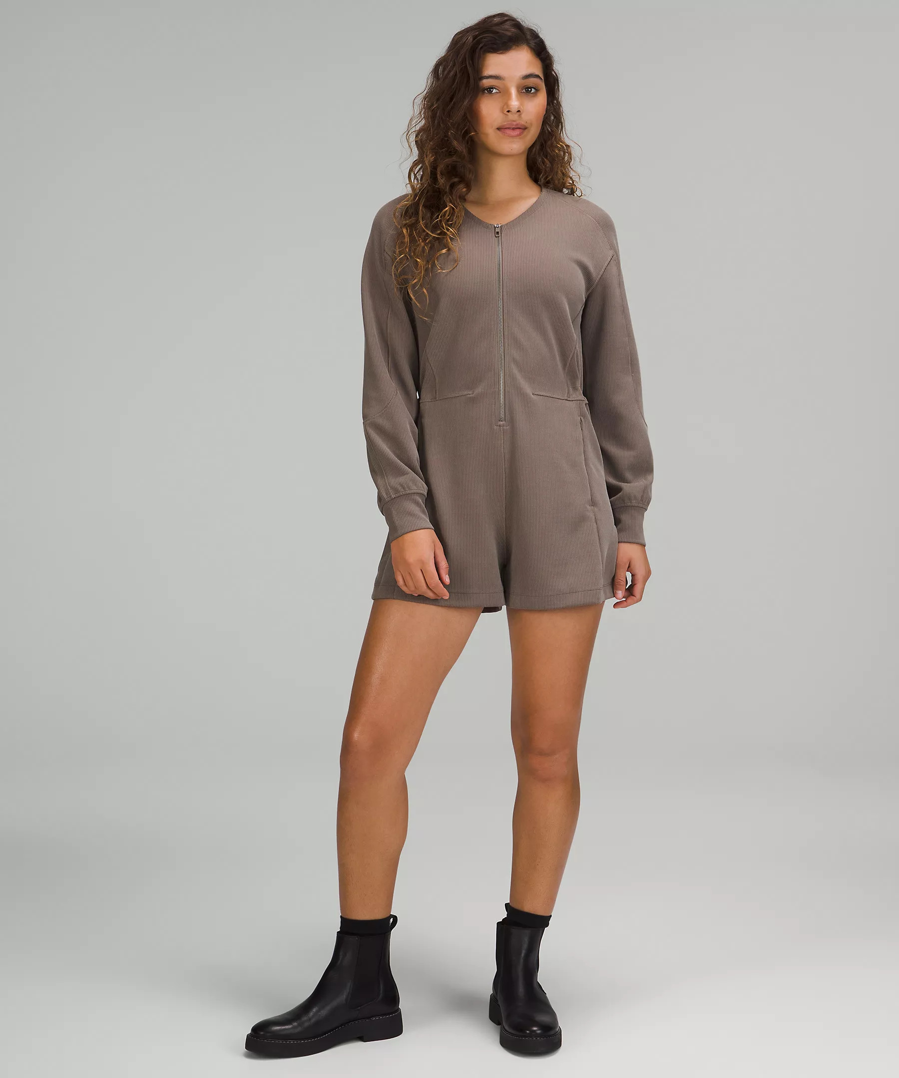 Ribbed Softstreme Long-Sleeve Romper | Lululemon (US)
