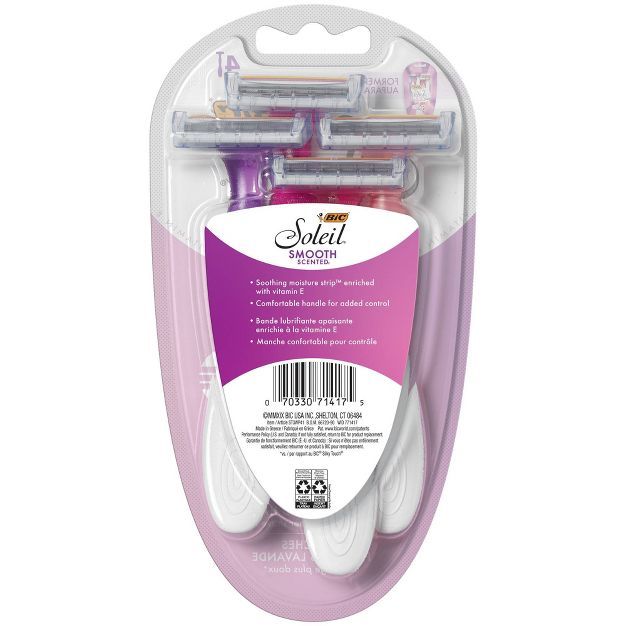 BIC Soleil Smooth Scented 3-Blade Women's Disposable Razors | Target