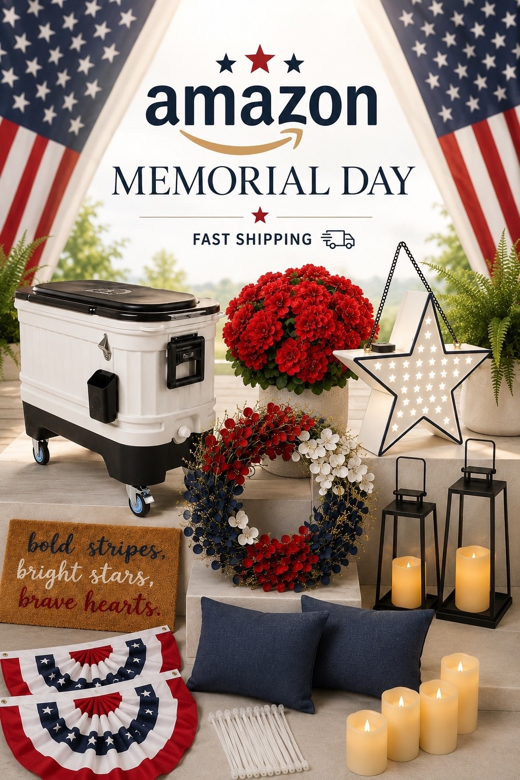 🇺🇸✨ Memorial Day finds I’m loving lately!! From patriotic porch decor to outdoor entertaining essentials… these Amazon finds are SO good and shipping fast 🤍❤️💙 The cooler is perfect for summer hosting and the lanterns glow beautifully at night.

Memorial Day decor, patriotic porch decor, outdoor entertaining, summer hosting, Amazon home finds

#LTKSaleAlert #LTKSeasonal #LTKHome