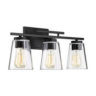 Filament Design 24 in. 3-Light Black Vanity Light-CLI-SH277887 - The Home Depot | The Home Depot