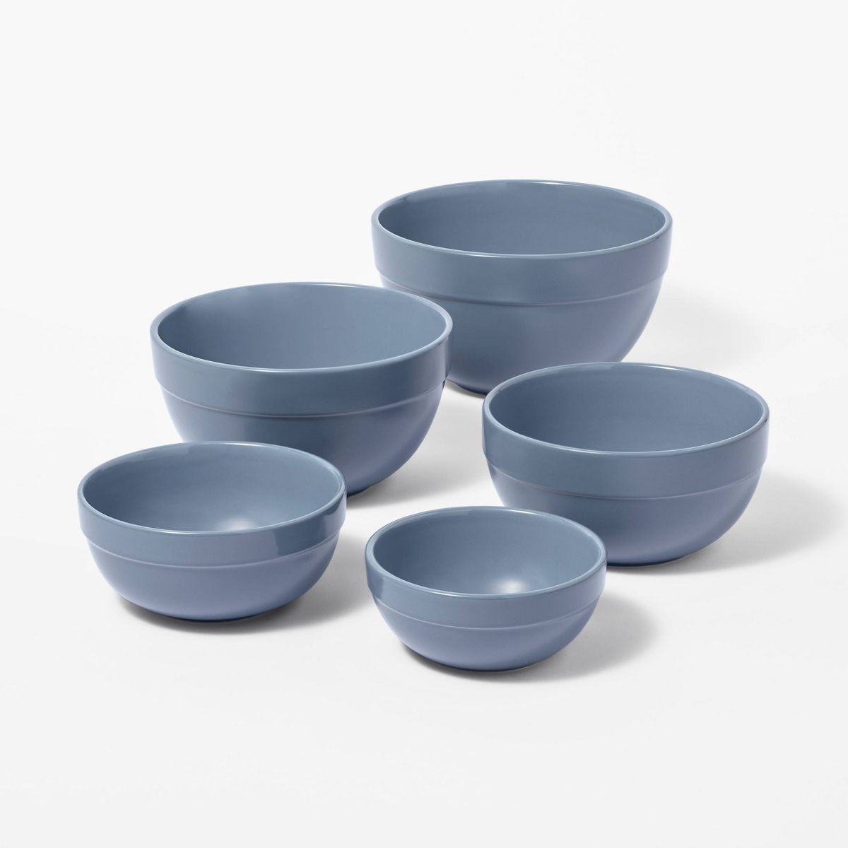 5pc Earthenware Ceramic Mixing Bowl Set - Figmint™ | Target