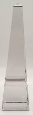 Vintage 10" Crystal Obelisk Statue IN THE STYLE OF Baccarat Luxor Tower  | eBay | eBay US