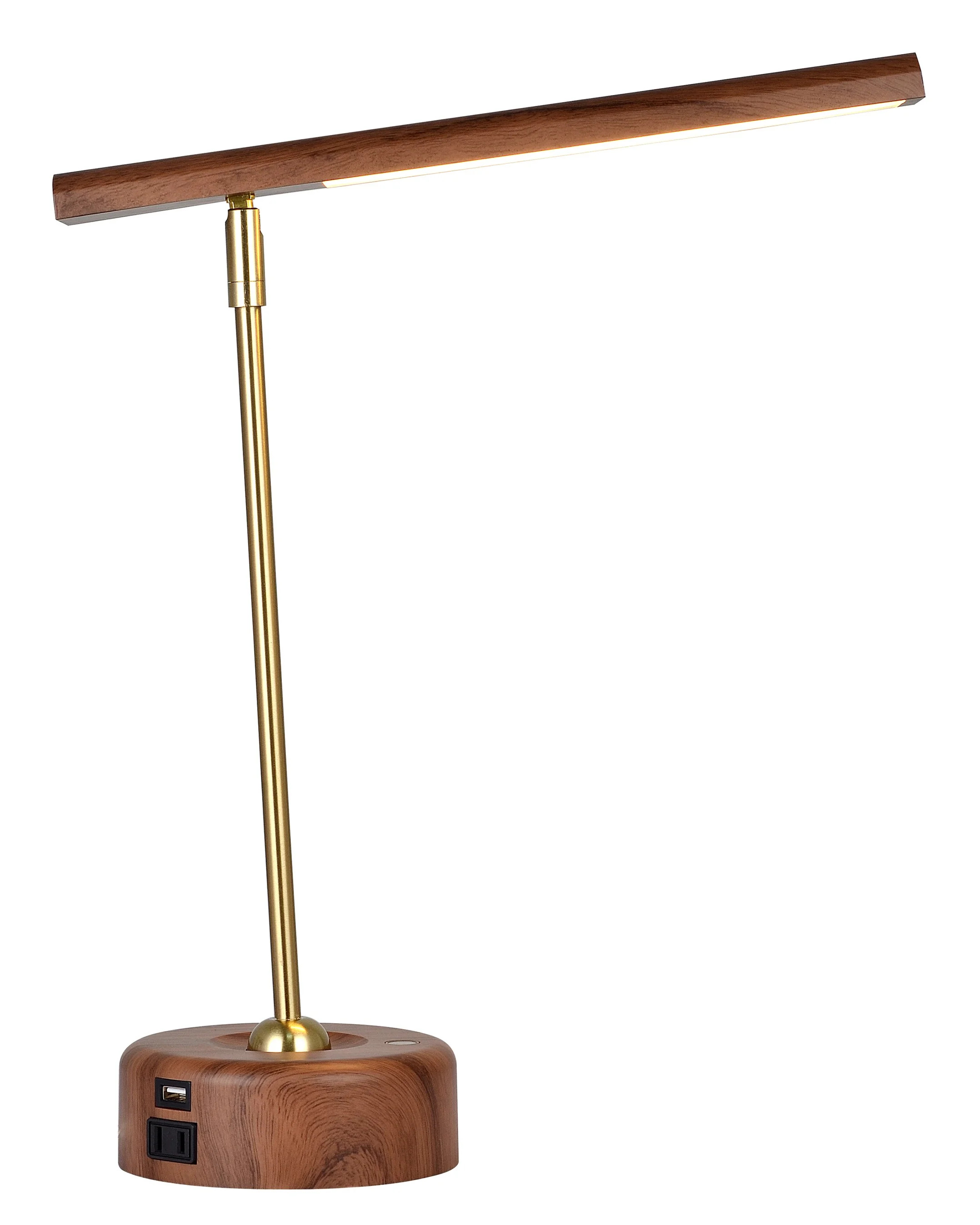 Better Homes & Gardens LED Wood Look Finish Desk Lamp, Modern Styling, Ideal for All Ages,New | Walmart (US)