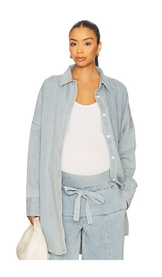BUMPSUIT Denim Oversized Shirt Dress in Blue. - size L | Revolve Clothing (Global)