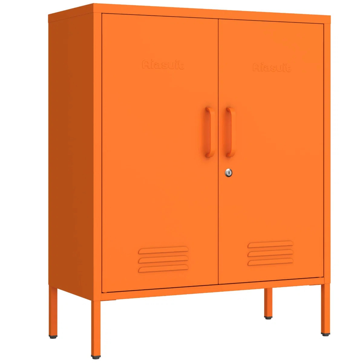 Multipurpose Metal Storage Cabinet with 2 Adjustable Shelves, Heavy Duty & Lockable Storage Organ... | Wayfair North America