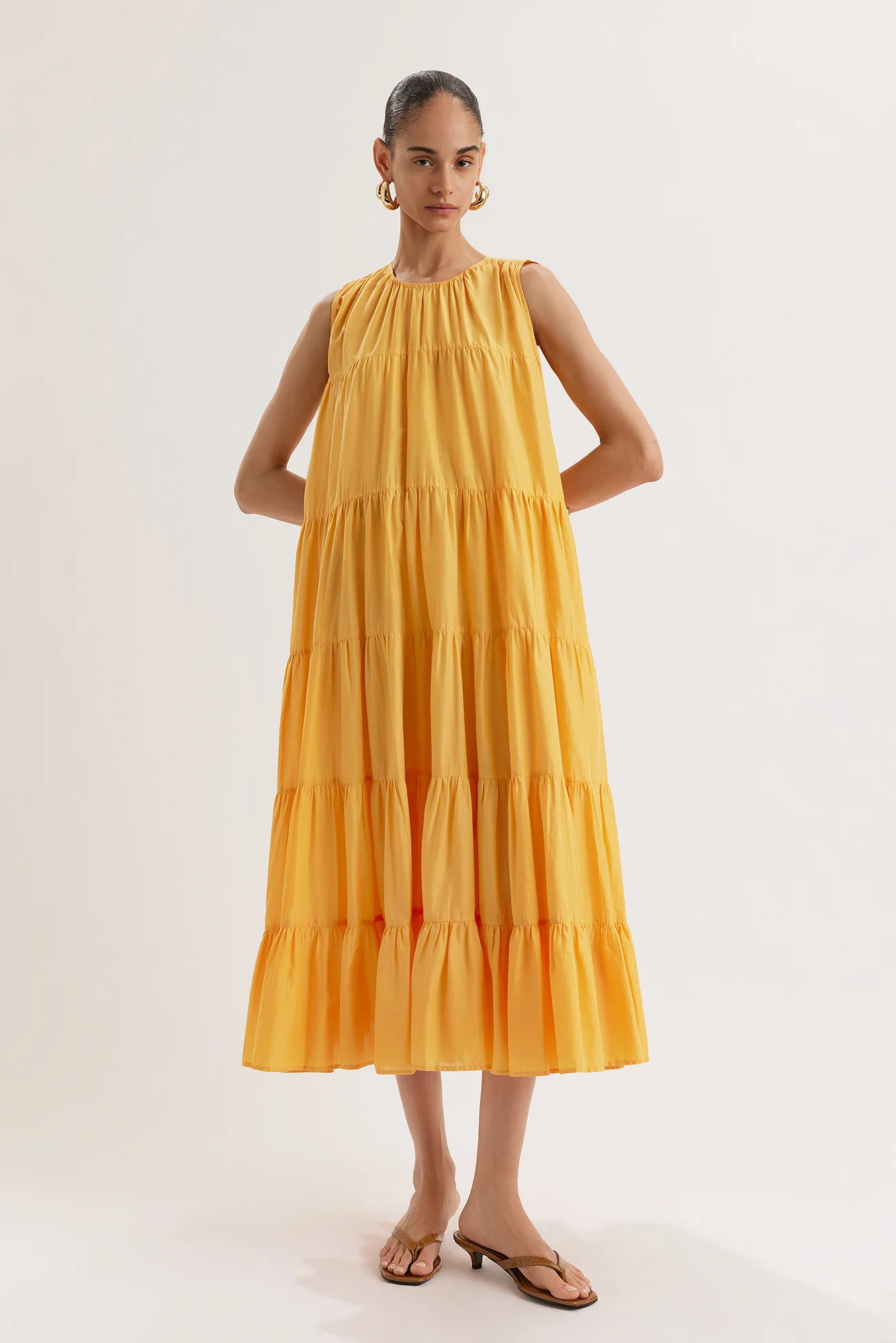 Caron Dress in Marigold | Merlette NYC