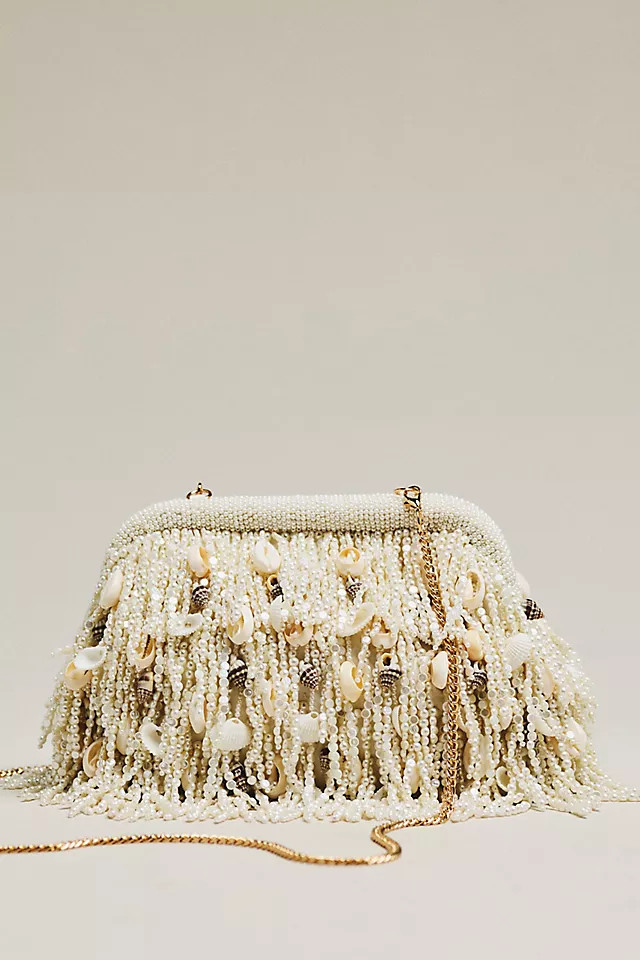 Beaded Pearl Fringe Clutch | Anthropologie (US)