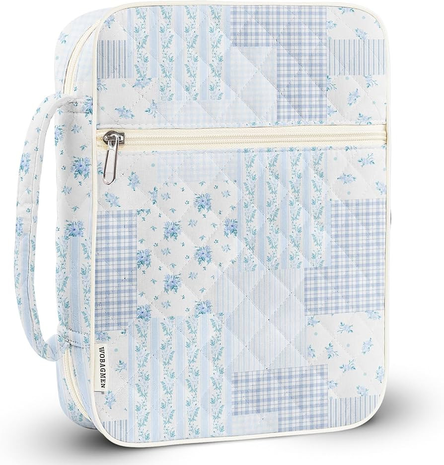 Bible Cover Case for Women,Large Bible Tote Bags Organizer Quilted Carrying Case for Girls,Bible ... | Amazon (US)