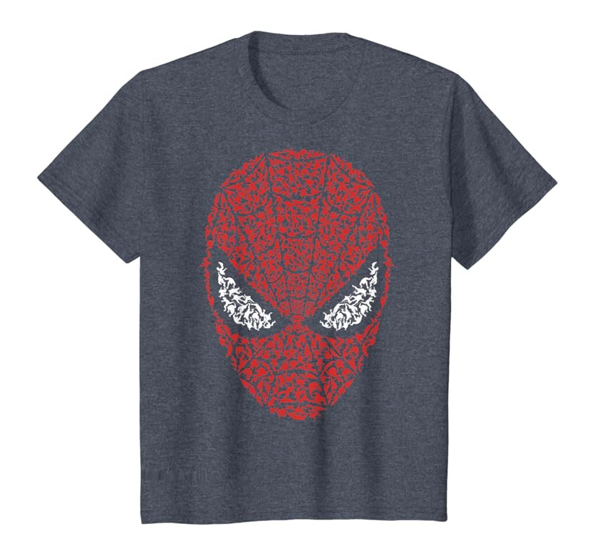 Marvel Spider-Man Mask Build Up Fill Graphic T-Shirt T-Shirt | Amazon (US)