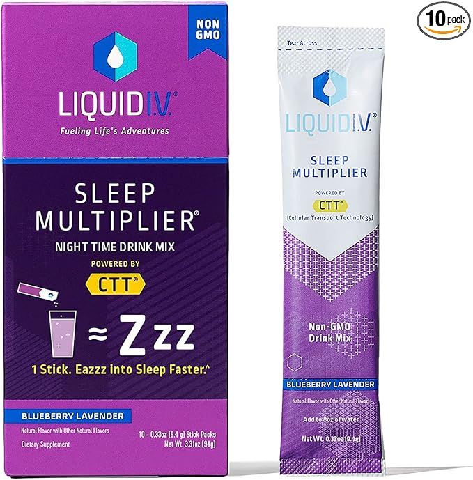 Liquid I.V. Hydration + Sleep Multiplier - Blueberry Lavender - Hydration Powder Packets | Electr... | Amazon (US)