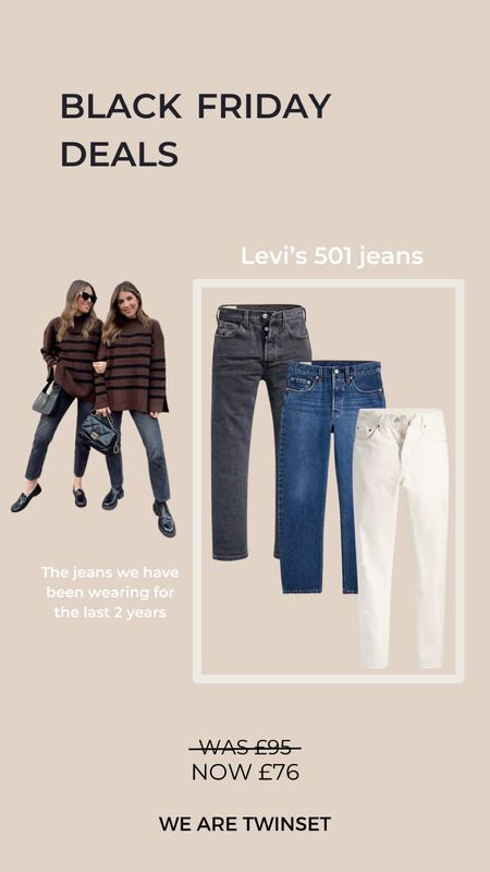 Our all time favourite jeans, now on Black Friday sale 🙌

#LTKCyberSaleUK #LTKCyberWeek #LTKsalealert