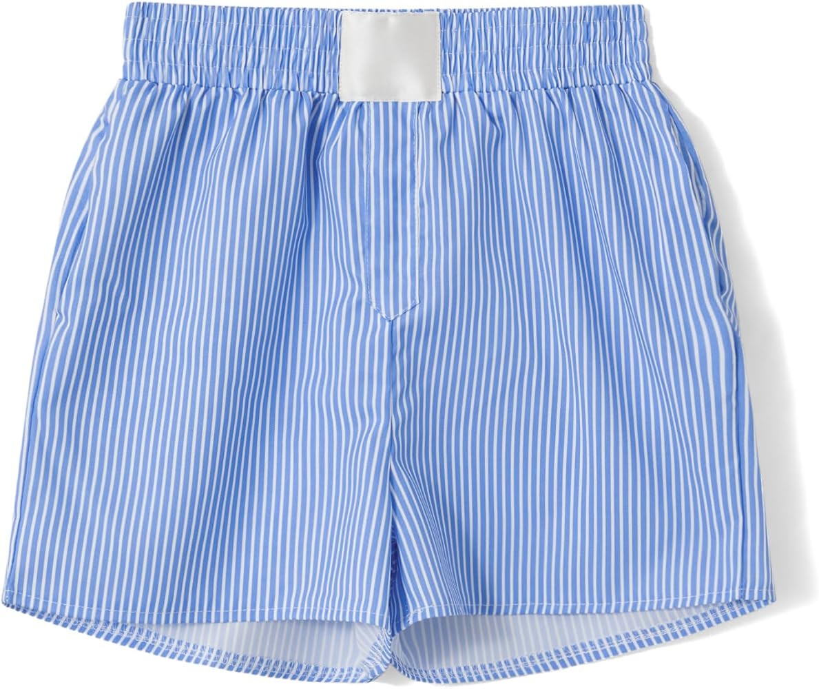 Y2k Women Pajamas Shorts Low Rise Pj Sleep Shorts Plaid Boxer Sleeping Shorts Sleepwear Micro Bot... | Amazon (US)