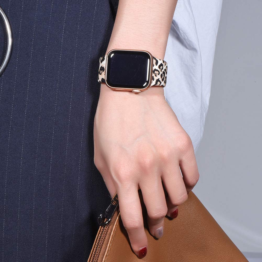 EXCHAR Compatible with App le Watch Band 40mm Series 6 Series 5 Series 4 Fadeless Pattern Printed... | Amazon (US)