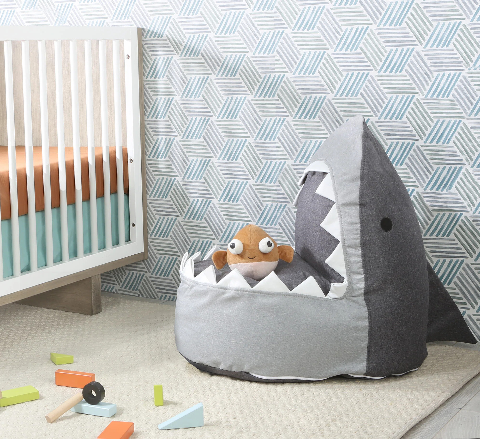 Second Story Home Sharky the Shark Kids Small Bean Bag Chair & Reviews | Wayfair | Wayfair North America