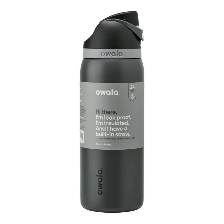 Owala FreeSip Stainless Steel Water Bottle, 32oz Gray - Walmart.com | Walmart (US)