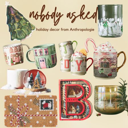 Some really cute pieces at Anthropologie for holiday right now! I’m loving the mugs/drinkware and candles, especially. Many are 30% off this weekend  

#LTKHoliday #LTKfindsunder50 #LTKSeasonal