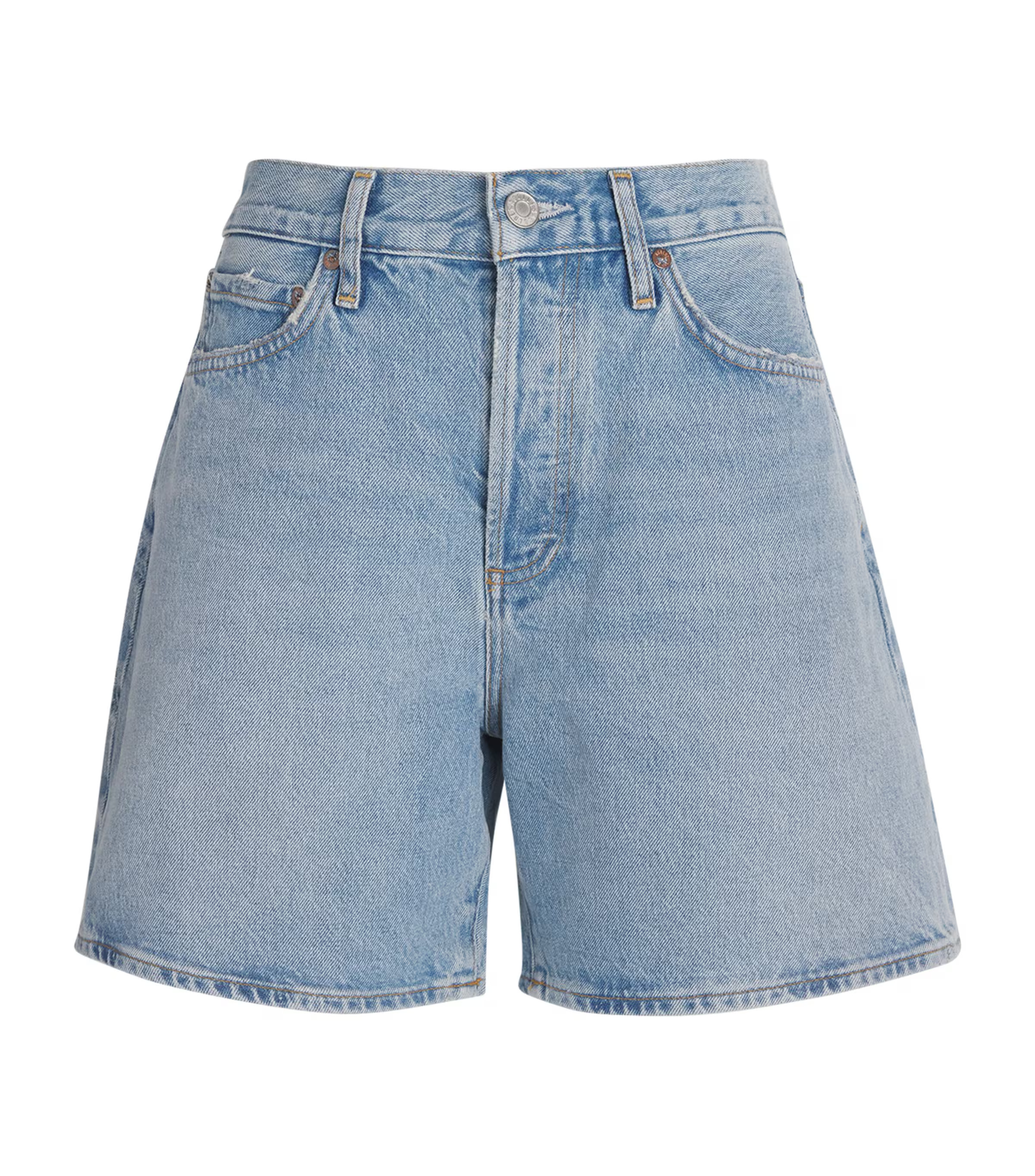 Agolde Denim Dame Wide-Leg Shorts | Harrods (US)
