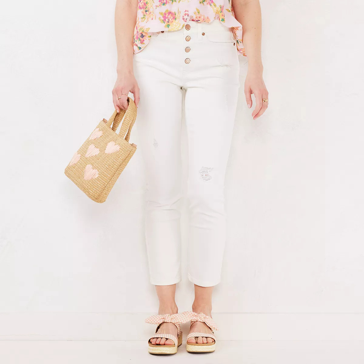 Women's LC Lauren Conrad Raw-Hem High-Waisted Skinny Ankle Jeans | Kohl's