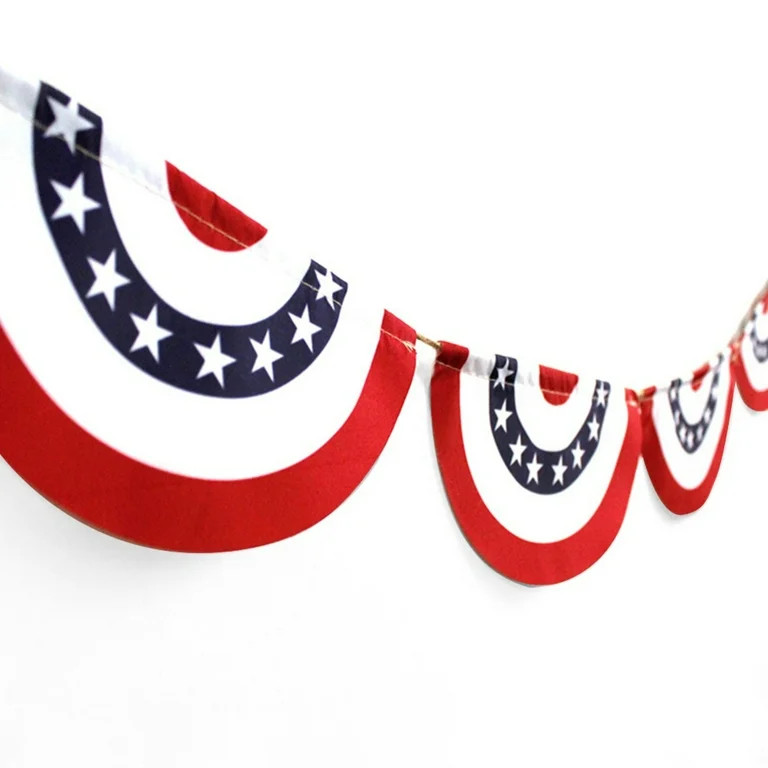 American Independence Day Decoration String Flag,98.4x7.9" Inch USA Patriotic Flag Bunting Half F... | Walmart (US)