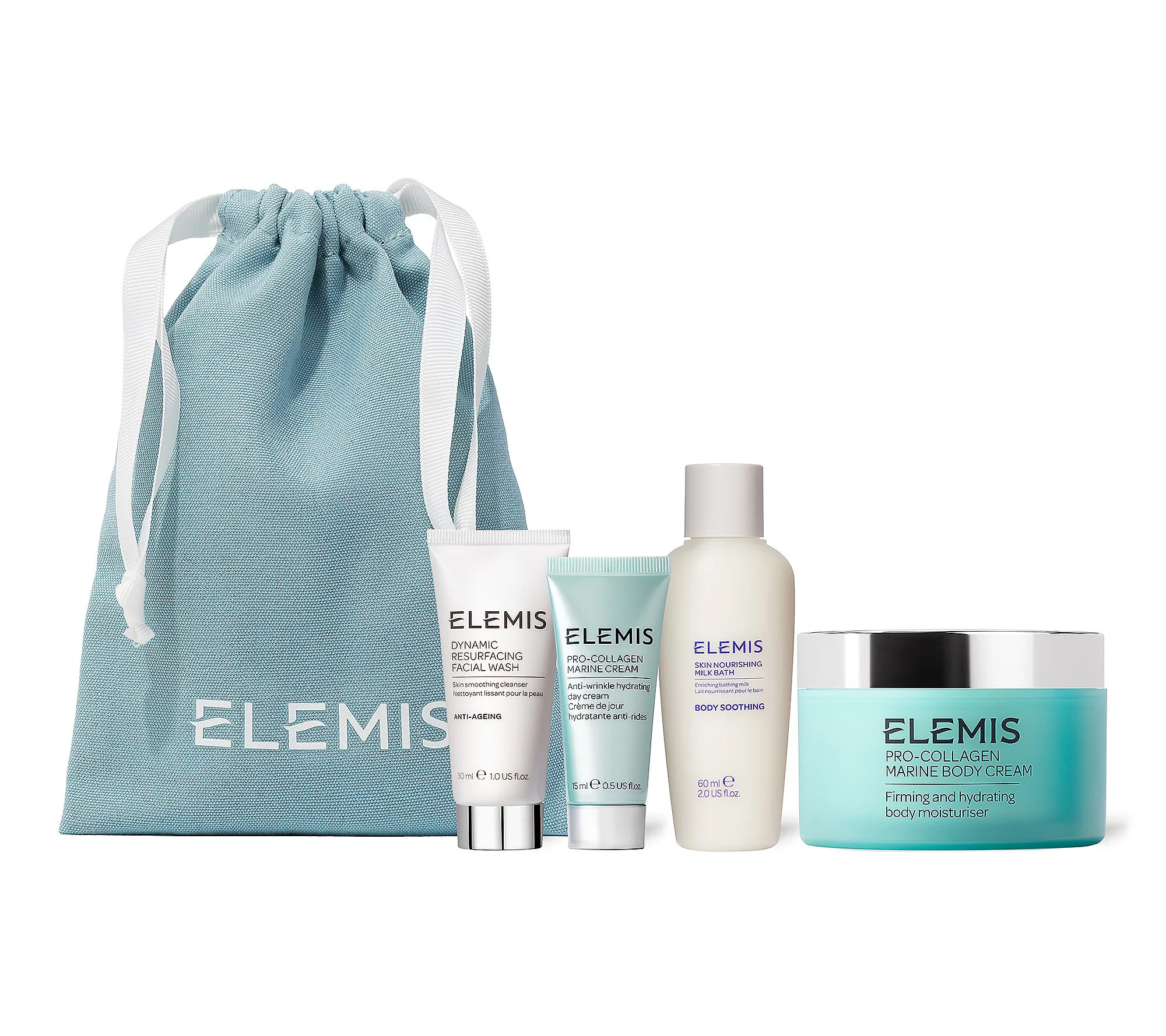 ELEMIS Ultimate Face & Body Discovery 4pc Gift Set w/ Bag | QVC