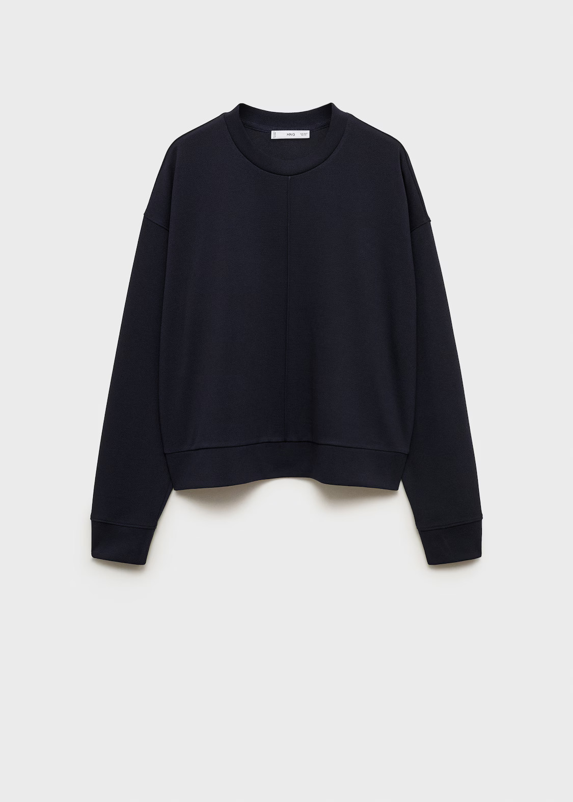 Crew neck sweatshirt with stitching detail - Women | MANGO United Kingdom | MANGO (UK)