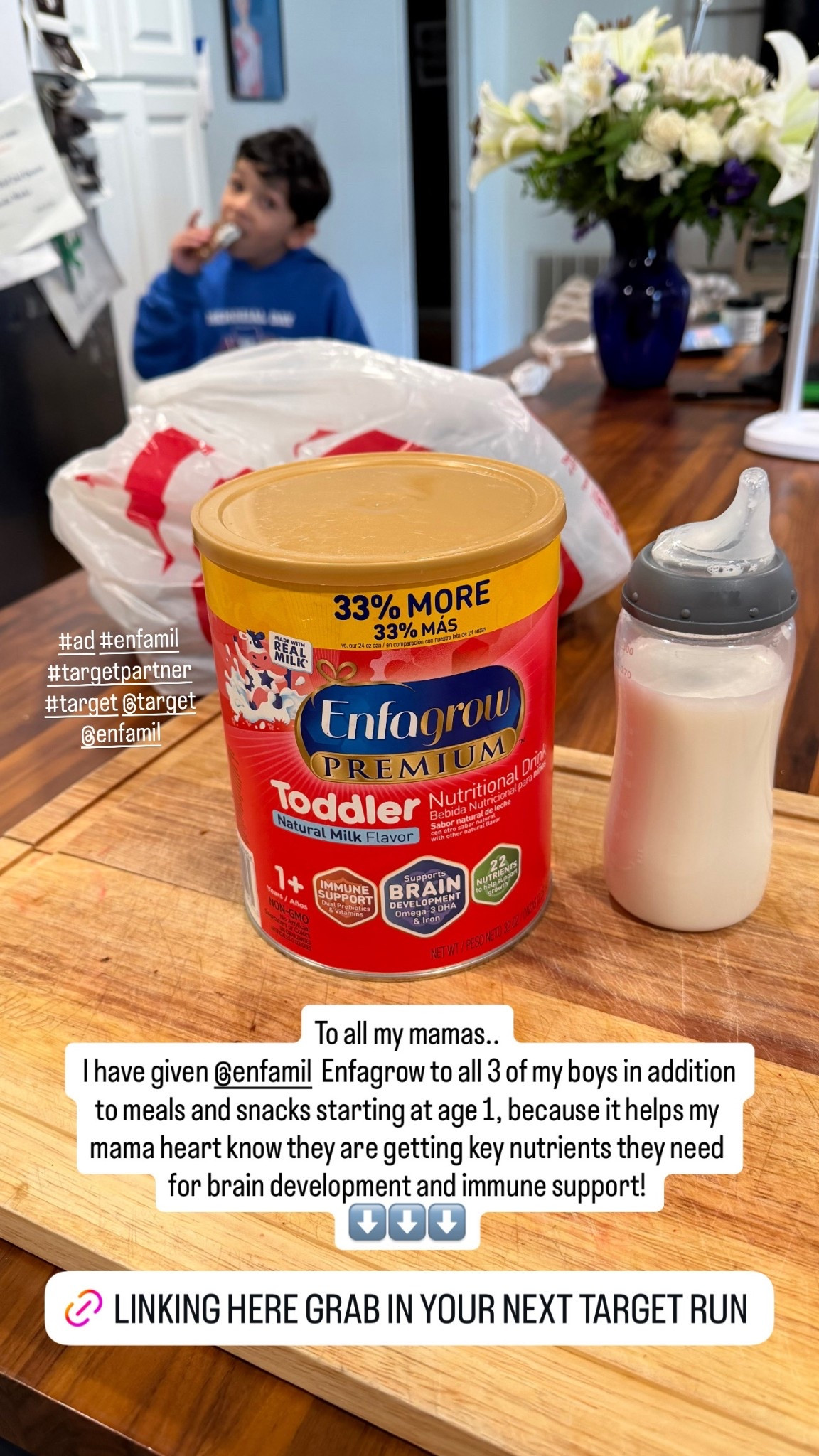 #ad Travel with toddlers is… a whole thing 😂So here are the 3 little things that make our days on the road so much smoother. We also always bring Enfagrow because it helps support mealtimes when we're on the go. Enfagrow is not a sole source of nutrition but a complement to a balanced diet Hope this helps another mama this week. 💛#target #targetpartner #enfamil #enfagrow @enfamil @shop.ltk #liketkit 
