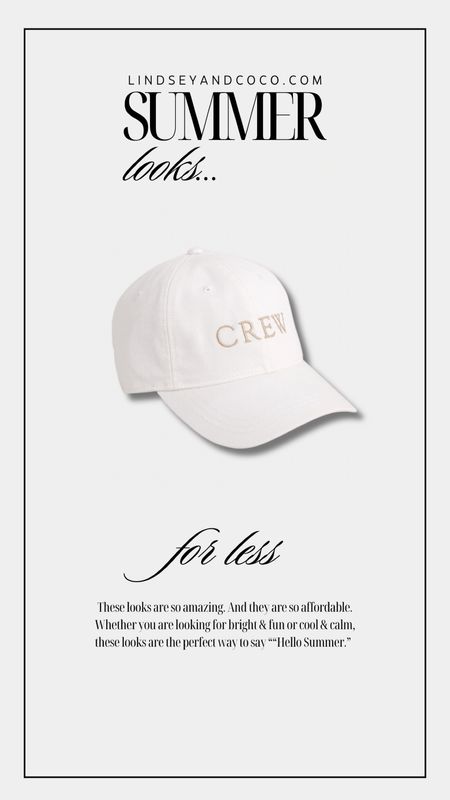 CREW baseball cap in white. J Crew.

#LTKStyleTip #LTKSeasonal #LTKFindsUnder50
