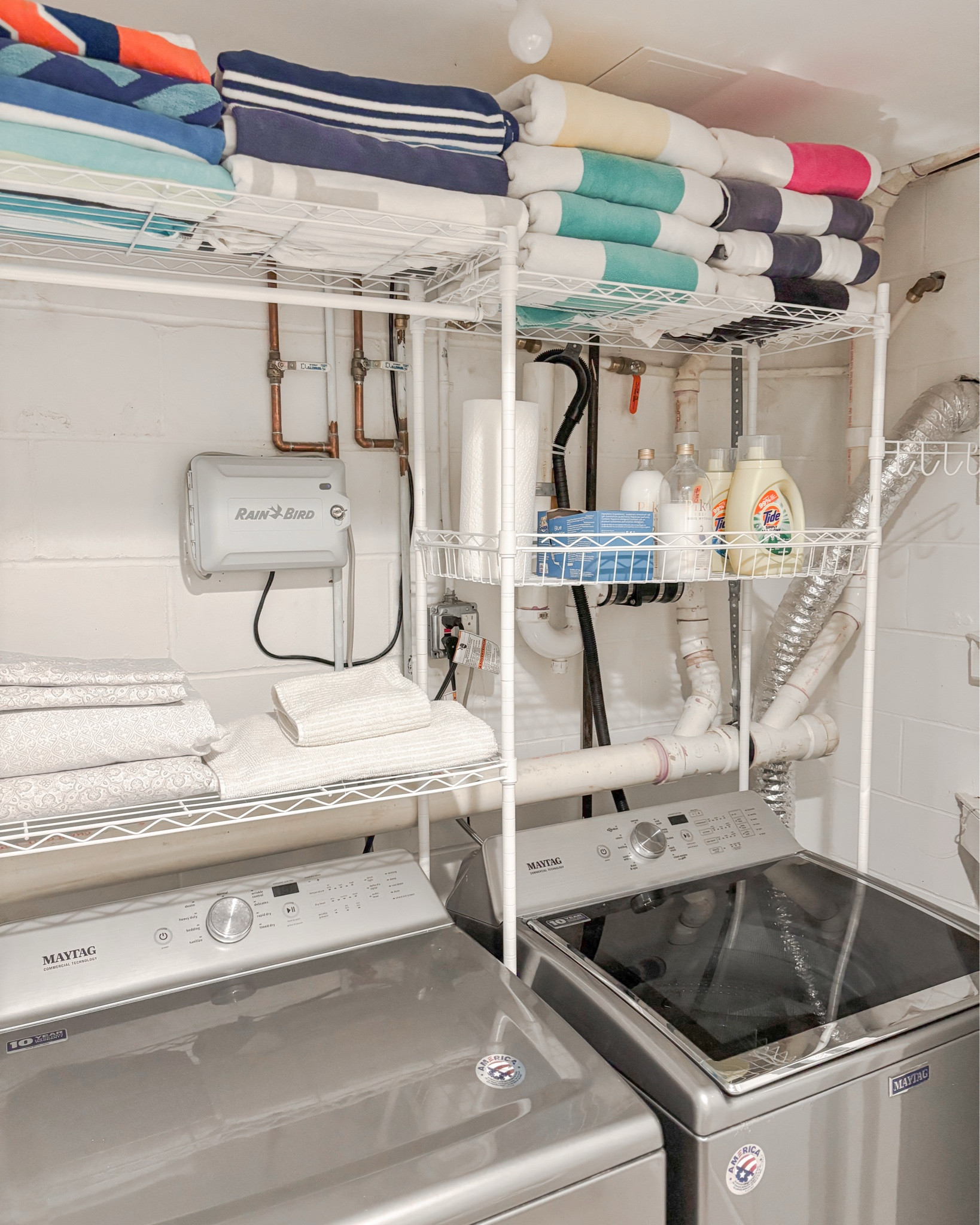 Laundry storage - perfect option for small laundry closets! 

#LTKFindsUnder100 #LTKHome #LTKFamily