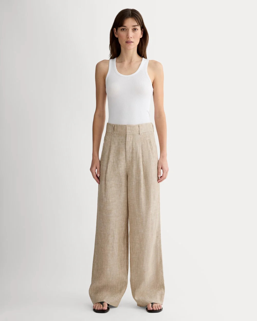 The Linen Way-High® Drape Pant | Cornstalk Chambray | Everlane