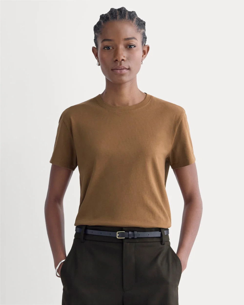Women's Box-Cut T-Shirt in Essential Cotton by Everlane in Toffee, Size XXS | Everlane
