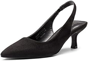 DREAM PAIRS Women’s Closed Toe Kitten Heels Pointed Toe Slingback Low Heels Dress Bridal Weddin... | Amazon (US)