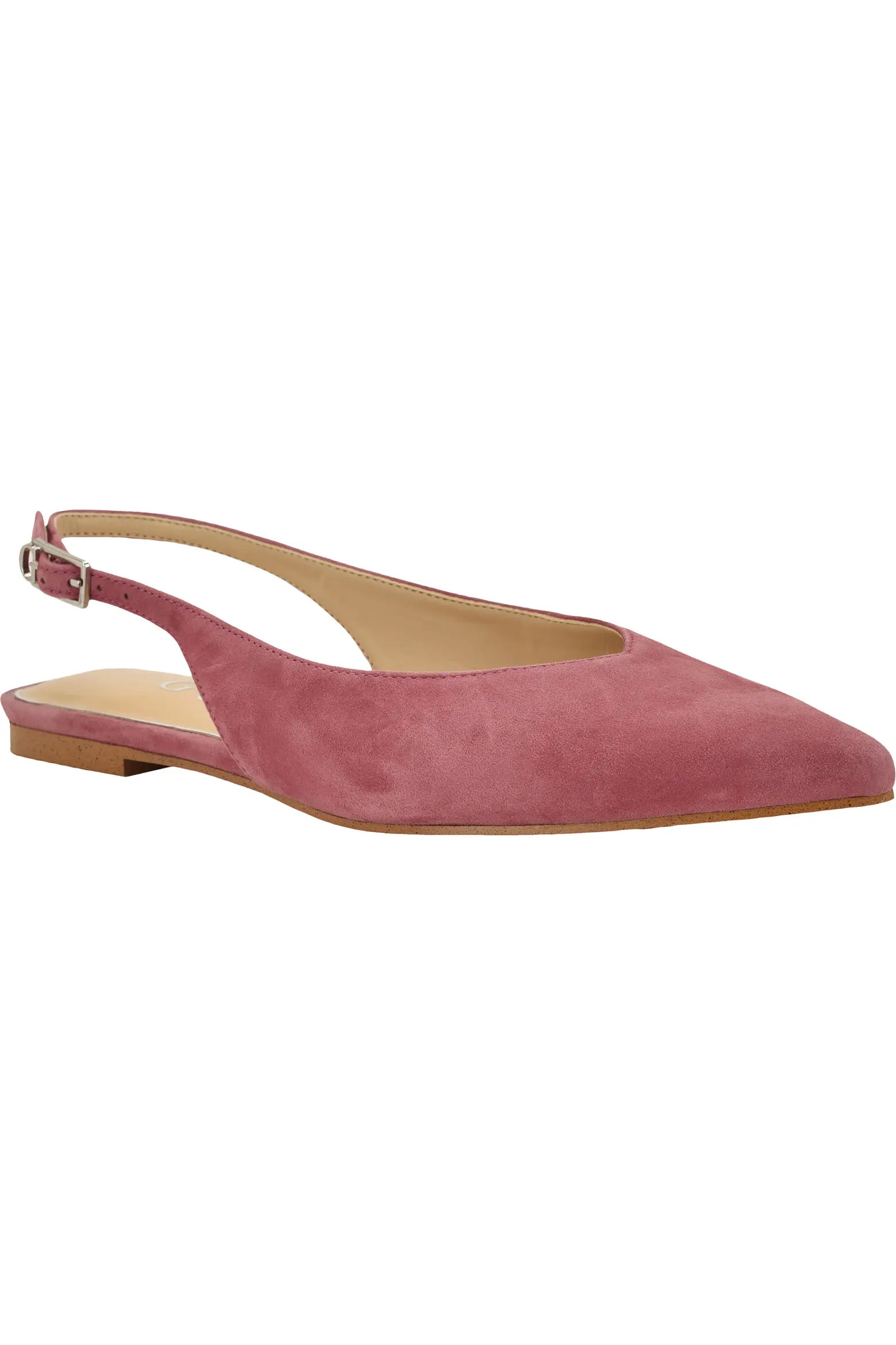 GUESS Dorazio Slingback Pointed Toe Suede Flat (Women) | Nordstrom | Nordstrom
